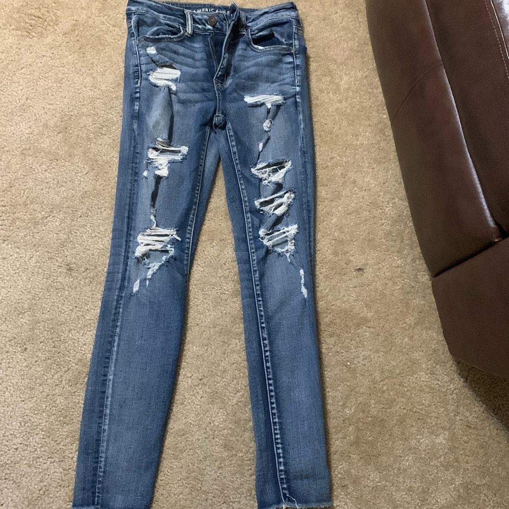 American Eagle High Rise Jegging Crop Size 6 Long